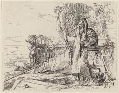 Stojící filozof a dvě další postavy od Giovanni Battista Tiepolo