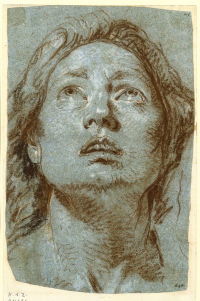 Studie hlavy svaté Agáty od Giovanni Battista Tiepolo