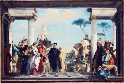 Příjezd Jindřicha III do Villa Contarini, před rokem 1750 od Giovanni Battista Tiepolo