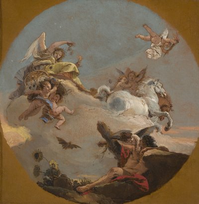 Vůz Aurory, kolem roku 1734 od Giovanni Battista Tiepolo