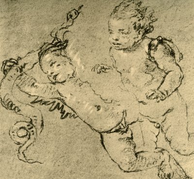 Dva Cupids, c1752, 1928 od Giovanni Battista Tiepolo