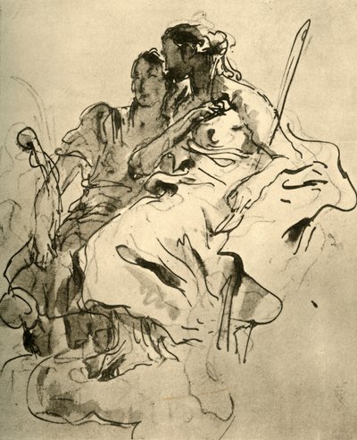 Zwei junge Frauen, Mitte 18. Jahrhundert, 1928 von Giovanni Battista Tiepolo