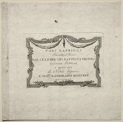 Různé Caprices od Giovanni Battista Tiepolo