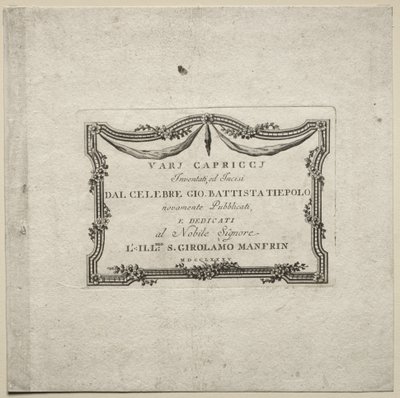 Různé Caprices, 1785. od Giovanni Battista Tiepolo