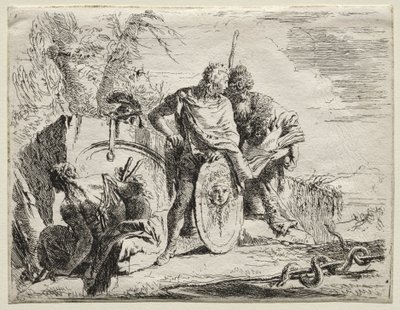 Různé rozmar: Astrologen a mladý voják. od Giovanni Battista Tiepolo