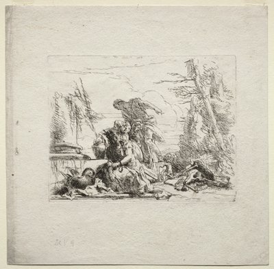Různé rozmary: Žena v poutech, 1785. od Giovanni Battista Tiepolo