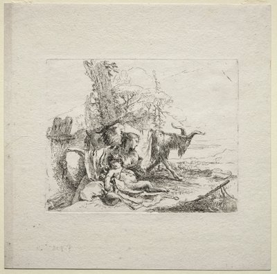 Různé rozmary: Žena s tamburínou od Giovanni Battista Tiepolo