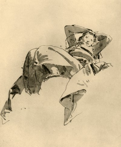Žena na odpočinku, polovina 18. století, 1928 od Giovanni Battista Tiepolo