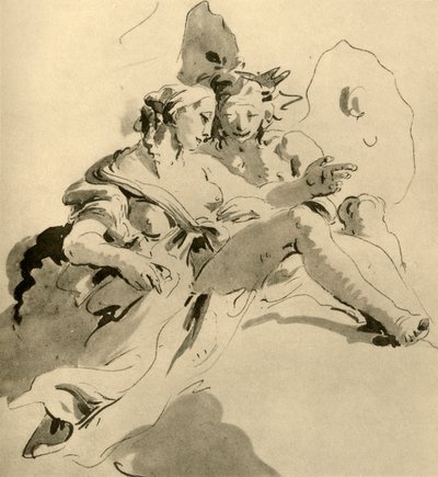 Zephyr a Flora, polovina 18. století, 1928 od Giovanni Battista Tiepolo