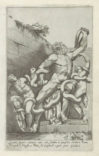 Laocoöngroep Lacounův znak z mramoru s nádherným uměním (...) (název na předmětu) Starožitné sochy v Římě (název série) Ikony starověkých soch města Říma, které jsou vidět na veřejných místech (název série) od Giovanni Battista de