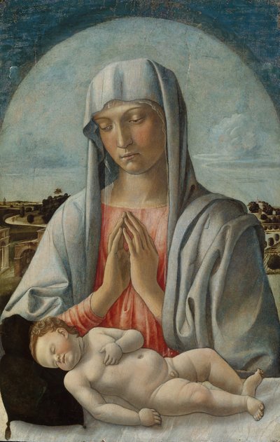 Madonna zbožňující spící dítě, počátek 60. let 14. století. od Giovanni Bellini