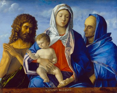 Madona s dítětem a svatými Janem Křtitelem a Alžbětou od Giovanni Bellini