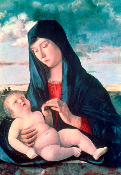 Madonna a dítě v krajině, c1480-1485. od Giovanni Bellini