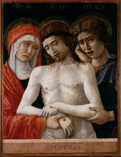Pieta s Madonou a svatým Janem Evangelistou od Giovanni Bellini