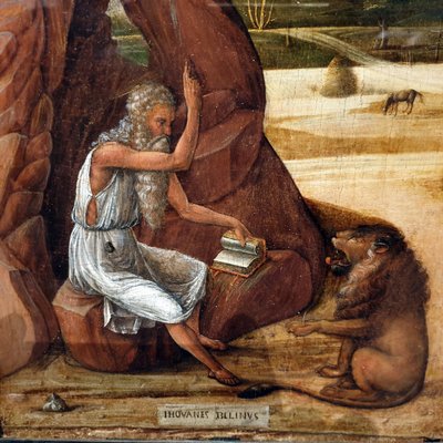 Svatý Jeroným na poušti od Giovanni Bellini