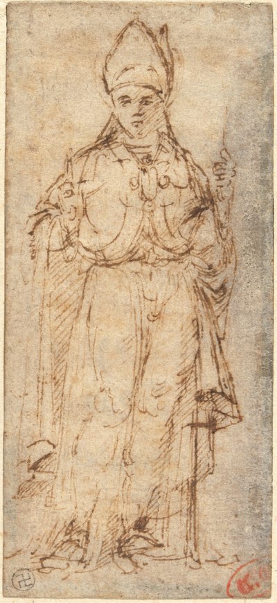 Saint Louis z Toulouse drží hůl od Giovanni Bellini