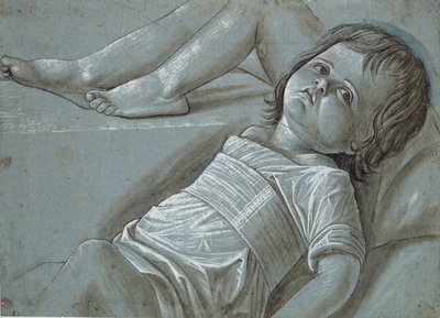Studie pro ležící postavu Jezulátka, konec 15. století. od Giovanni Bellini