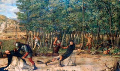 Atentát na svatého Petra mučedníka, c1507 od Giovanni Bellini