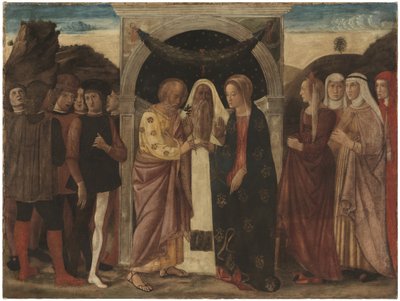 Svatba Panny Marie (tempera na plátně) od Giovanni Bellini