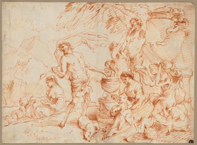 Bakchanal Before a Herm od Giovanni Benedetto Castiglione