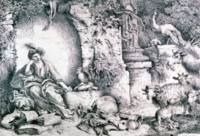 Circe Changing Ulysses Men, c1650 od Giovanni Benedetto Castiglione
