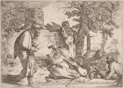 Diogenes hledá čestného muže od Giovanni Benedetto Castiglione