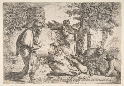 Diogenes hledá čestného muže, ca. 1645-47. od Giovanni Benedetto Castiglione