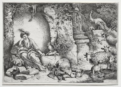 La Mèlancolie , c. 1660-1665. od Giovanni Benedetto Castiglione