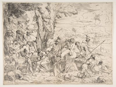 Laban hledá idoly mezi Jacobovým majetkem, ca. 1635-40. od Giovanni Benedetto Castiglione