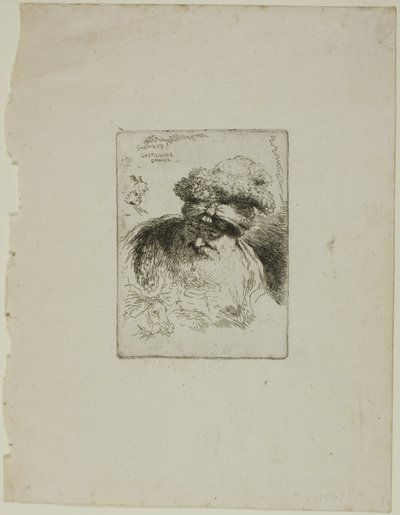 Starý muž s turbanem od Giovanni Benedetto Castiglione