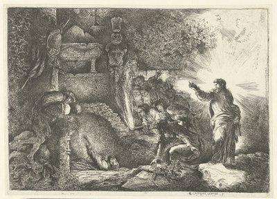 Vzkříšení Lazara od Giovanni Benedetto Castiglione
