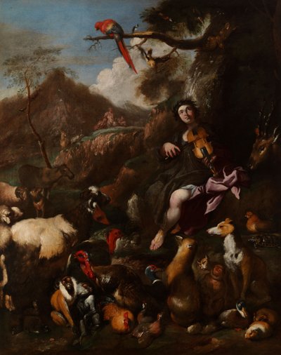 Orfeus zpívající zvířatům od Giovanni Benedetto Castiglione