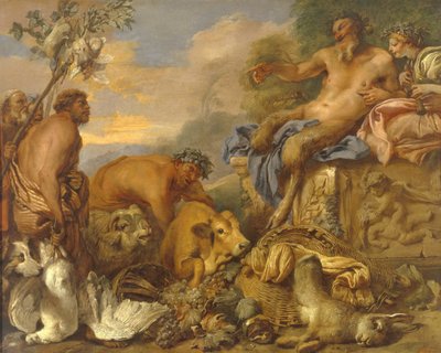 Satyrové přinášející své dary, počátek 40. let 17. století. od Giovanni Benedetto Castiglione