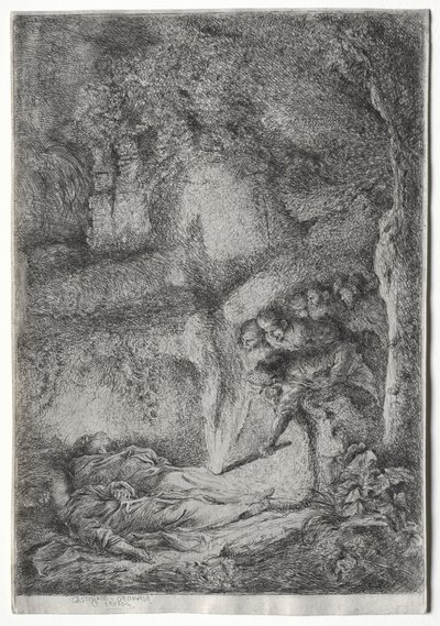 Objev těl svatých Petra a Pavla od Giovanni Benedetto Castiglione