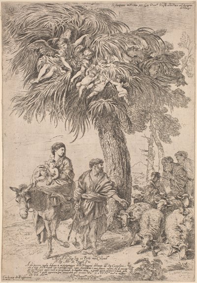 Útěk do Egypta od Giovanni Benedetto Castiglione