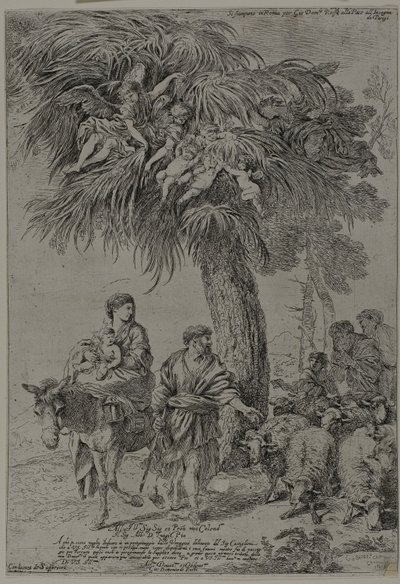 Útěk do Egypta od Giovanni Benedetto Castiglione