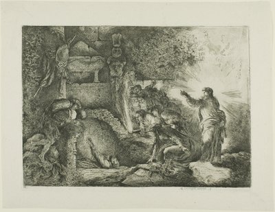 Vzkříšení Lazara od Giovanni Benedetto Castiglione