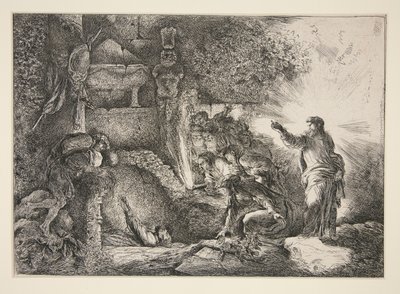 Vzkříšení Lazara od Giovanni Benedetto Castiglione