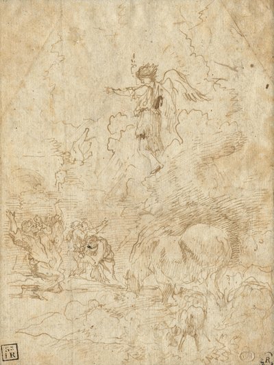 Oznámení pastýřům od Giovanni Benedetto Castiglione
