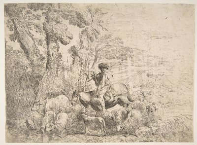 Mladý pastevec na koni, 1638. od Giovanni Benedetto Castiglione