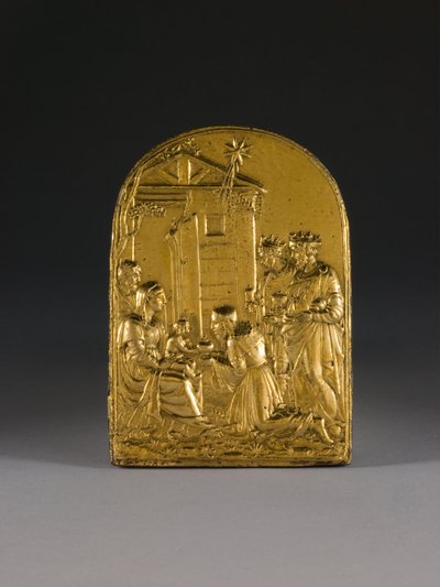 Plaketa, Klanění mudrců, počátek 16. století (bronz) od Giovanni Bernardi