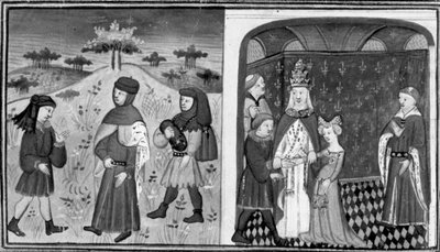 V Dekameronu se Alexandr setkává s mladým opatem; papež provdá Alexandra za anglickou princeznu. Druhý den, povídka 3 od Giovanni Boccaccio