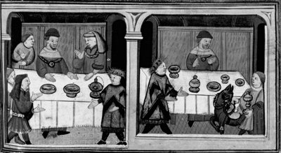 V Dekameronu je Bergamin pozván ke stolu Cangrande della Scala; Bergamin dostává bohaté dary. První den, nový 7. od Giovanni Boccaccio