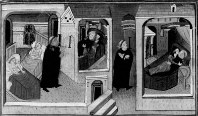 Dekameron, Opat špehuje mnicha v jeho cele; mnich zase špehuje opata. První den, zpráva 4. od Giovanni Boccaccio