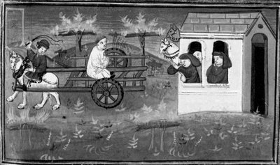 Dekameronu je Theodor veden na místo popravy. Pátý den, zpráva 7 od Giovanni Boccaccio