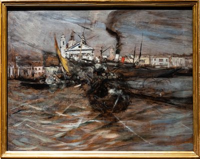 Lodě v Benátkách od Giovanni Boldini