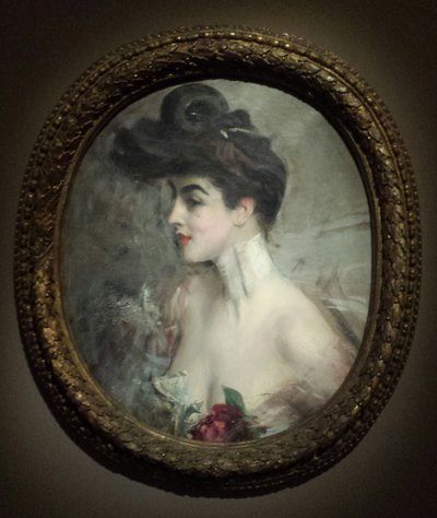 Boldini - Portrét paní X., s korálkovým límcem od Giovanni Boldini