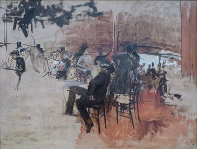 Scéna z kavárny, Giovanni Boldini, kolem roku 1887, olej na desce, Palác čestné legie v Kalifornii od Giovanni Boldini