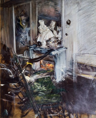 Kardinál Bernini v malířově pokoji od Giovanniho Boldiniho (1842-1931), olej na plátně, 53x46 cm od Giovanni Boldini