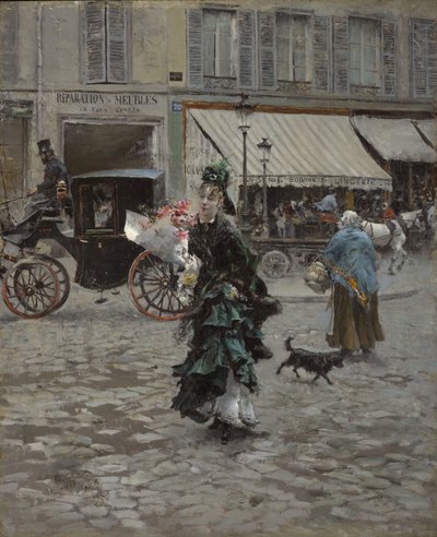 Přechod přes ulici, 1873-75 od Giovanni Boldini